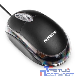 Гарнизон Мышь GM-100, USB, чип- Х, черный, 1000 DPI, 2кн.+колесо-кнопка