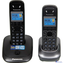Panasonic KX-TG2512RU2 {Доп трубка в комплекте, АОН, Caller ID, спикерфон, полифония}