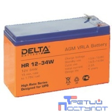 Delta HR 12-34 W (9 А\ч, 12В) свинцово- кислотный аккумулятор
