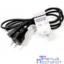 Telecom Кабель (TE021-CU0.75-1.8M) компьютер - розетка 220V (EURO) 1.8м, 3G0 7.5mm медь