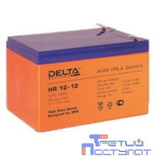 Delta HR 12-12 (12 А\ч, 12В) свинцово- кислотный аккумулятор