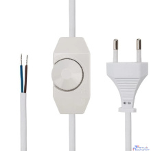 Rexant (11-1139) Шнур сетевой с диммером, 2х0,75 мм? 2м белый