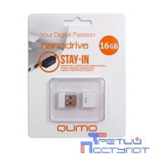USB 2.0 QUMO 16GB NANO [QM16GUD-NANO-W] White