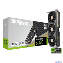 Видеокарта ZOTAC GAMING GeForce RTX 5070 SOLID OC 12Gb DDR7 192 bit 2165/2542 MHz 3*DP/HDMI 3*FAN(ZT-B50700J-10P) RTL