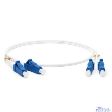 Hyperline FC-D2-9A1-LC/UR-SC/UR-H-1M-LSZH-WH Патч-корд волоконно-оптический (шнур) SM 9/125 (G657), LC/UPC-SC/UPC, duplex, LSZH, 1м