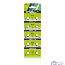 Ergolux AG13 BL-10 (AG13-BP10, LR44 /LR1154 /A76 /357 батарейка для часов)(10 шт. в уп-ке)