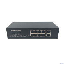NEOMAX неуправляемый коммутатор NMS-110PoE-100-S, 10 портов 100 Mbps, 8xPoE+, 220W, металл