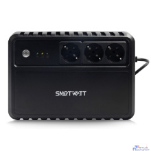 SMARTWATT UPS SAFE 600 {линейно-интерактивный, 600/360 ВА/Вт, напольный, LED индикация, Shuko CEE7/4 - 3 шт}