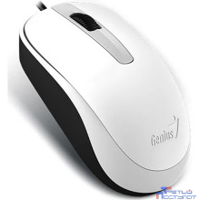 Genius Мышь DX-120 White { оптическая, 1000 dpi, 3 кнопки+колесо прокрутки, провод 1,5 м, USB} [31010105102/31010010401]