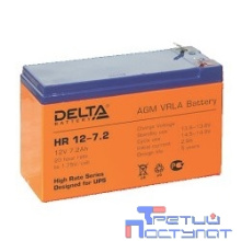 Delta HR 12-7.2 ( 7.2 А\ч, 12В) свинцово- кислотный аккумулятор
