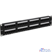 Exegate EX281085RUS Патч-панель UTP 19" 48 port кат.6 ExeGate  разъём KRONE&110 (dual IDC), 2U, RoHS, цвет черный