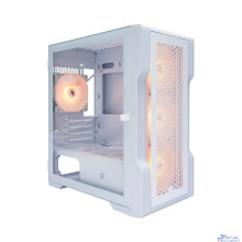 1STPLAYER Корпус TRILOBITE T3 White / mATX, TG / 4x 120mm LED fans inc. / T3-WH-4F1-W