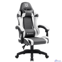 Игровое кресло Fortune Серый/белый,класс 4,PU DEFENDER