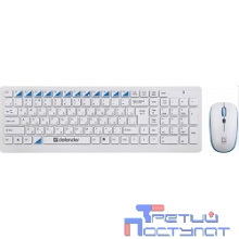 Defender Клавиатура + мышь Skyline 895  Nano W White USB [45895] {2.4ГГц, беспроводная}