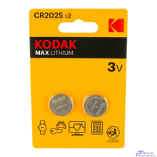 Kodak CR2025-2Bl Max Lithium (60/240/43200) (2 шт. в уп-ке)