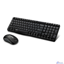 Клавиатура + мышь Rapoo X1800S клав:черный мышь:черный USB беспроводная