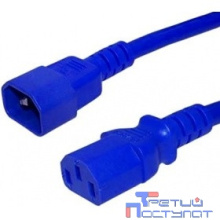 Hyperline PWC-IEC13-IEC14-1.8-BL кабель питания монитор-компьютер IEC 320 C13 - IEC 320 C14 (3x0.75), 10A, прямая вилка, 1.8 м, цвет синий