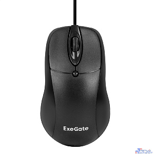 Exegate EX298196RUS Мышь ExeGate Professional Standard B100L (USB, оптическая, 1000dpi, 3D, 3 кнопки и колесо прокрутки, длина кабеля 2м, черная, Color Box)