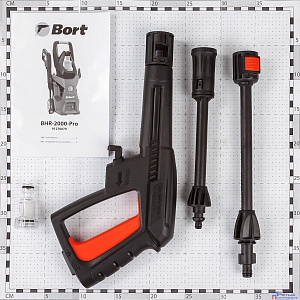 Bort BHR-2000-Pro Мойка высокого давления {2000 Вт; 150 бар; 7,5 л/мин; 450 л/час; 8 м; 220...240 В; 50 Гц; 7 кг; гарантия 2 г} [91276070]
