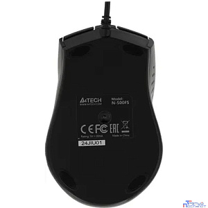 A-4Tech Мышь V-Track Padless N-500FS black optical (1000dpi) silent USB [1146039]