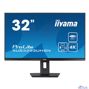 LCD IIYAMA 31.5" XUB3293UHSN-B5 {IPS 3840x2160 75Hz 4ms 350cd 1000:1 10bit(8bit+FRC) HDMI DisplayPort 2xUSB3.0 USB-C(PD 65W) RJ45 2x3W HAS VESA}