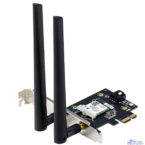 ASUS PCE-BE6500 Беспроводной трехдиапазонный PCI Express адаптер BE6500 + Bluetooth 5.4, внешняя съемная антенна, Wi-Fi 7 (be)