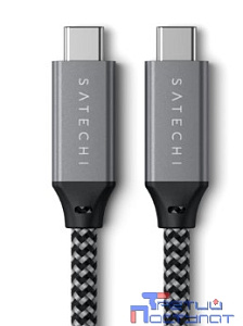 Satechi [ST-U4C25M] Кабель USB4 C to C длина 25 см. Цвет: серый космос"