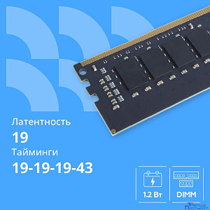 CBR DDR4 DIMM (UDIMM) 8GB CD4-US08G26M19-00S PC4-21300, 2666MHz, CL19, 1.2V, Micron SDRAM, single rank, пожизненная гарантия