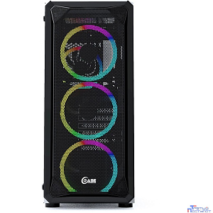 Powercase CMIZB-R4 Корпус Mistral Z4 Mesh RGB, Tempered Glass, 4x 120mm RGB fan, чёрный, ATX  (CMIZB-R4)