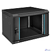 Exegate EX298605RUS Шкаф телекоммуникационный 19" настенный 6U ExeGate EC-WM-6U.450.G.BLACK (19”, 6U, 600x450x370mm (ШхГхВ), передняя дверь закаленное стекло, съемные боковые панели, пыле- и влагозащи