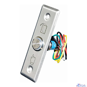 Кнопка выход Tantos TDE-02 Light c подсветкой, прямоугольная, металлическая