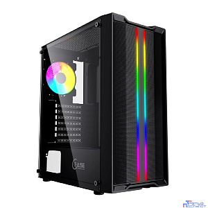 Powercase CMIEB-F4S Корпус Mistral Evo, Tempered Glass, 1x 120mm PWM ARGB fan + ARGB Strip + 3x 120mm PWM non LED fan, чёрный, ATX  (CMIEB-F4S)