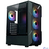 XASTRA Корпус A304 4FRGB Black ATX/Mesh/half-size TG/4x120mm FRGB FC fans/ A304-4FC12F