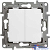 Legrand 672204 Выключатель двухклавишный с подсветкой - Etika - 10 A - 250 В~ - белый