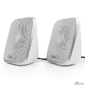Акустич. система 2.0 Gembird SPK-100-W, белый, 6 Вт, регулятор громкости, USB-питание