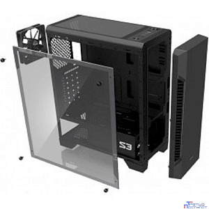 Zalman S3 черный без БП ATX 2xUSB2.0 1xUSB3.0 audio bott PSU