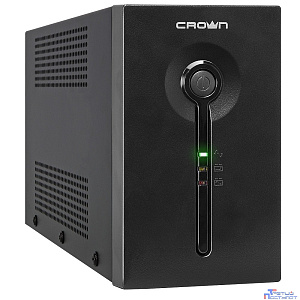CROWN ИБП CMU-SP650EURO { 650VA\390W, корпус металл, 1x12V/7AH, розетки 3*EURO, AVR 140-290V, съёмный кабель питания 1.8 м, порт RJ11/45, порт USB, LED-} [CM000001861]