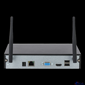 DAHUA DHI-NVR2104HC-W 4-канальный IP-видеорегистратор H.265+ c W-Fi и ИИ  до 80Мбит/с;  1 SATA III до 20Тбайт;  1 HDMI, 1 VGA;  1 RJ45 100Мбит/с, Wi-Fi 2.4ГГцвидеоаналитика