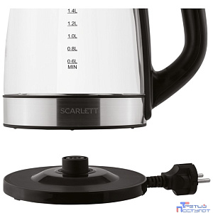 Scarlett SC-EK27G19 Чайник, 2.2л, 2200Вт, стекло/черный/серебро
