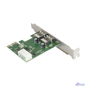Exegate EX283718RUS Контроллер EXE-319 PCI-E 2.0, 2*USB3.0 ext, разъем доп.питания (OEM)
