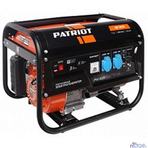 Генератор бензиновый PATRIOT  GP 3510 [474101535] {Двигатель: 4т, OHV, АИ-92, 210 сс, 7.0 л.с;  Мощность ном/макс: 2.5/2.8 кВт; Объём бака: 15 л; Розетки: 2 евро 16А;Вес: 41 кг;}