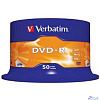 Verbatim Диски DVD-R 4.7Gb 16-х, 50шт, Cake Box (43548)