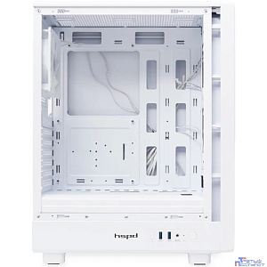 Case HSPD M510, Mesh Mid Tower, White, TG, 0.5 SPCC, 4x120mm ARGB (Orbis F1) ATX, mATX, mITX 180/280/160mm 1x2.5", 1x3.5", 7xPCI 2xUSB-A 3.0 517x277x418mm