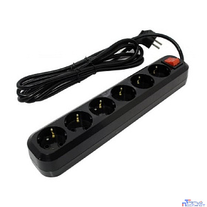 5bites SP6B-330 Сетевой фильтр 6S / 3*1.5MM2 / 16A / ABS / 3M / BLACK