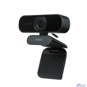 Веб-Камера, Rapoo, C260, USB2.0, 1080x720, 2.0Mpx,Микрофон, Длинакабеля150см, Крепление: зажим, Чёр
