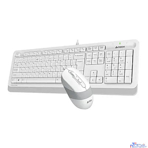 Клавиатура + мышь A4Tech Fstyler F1010 клав:белый/серый мышь:белый/серый USB Multimedia [1147556]