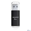 Maxvi USB Drive 8GB MP black, монолит с колпачком, металл + ABS пластик, USB 2.0 FD8GBUSB20C10MP