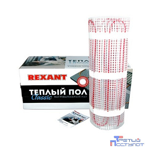 Rexant 51-0504-2 Тёплый пол (нагревательный мат) Classic RNX -2,0-300 (площадь 2,0 м2 (0,5 х 4,0 м)),300 Вт, двухжильный с экраном