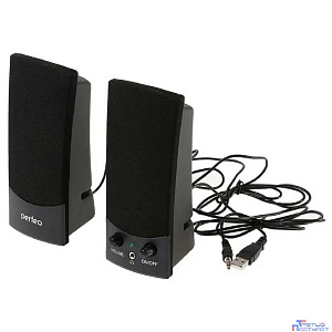 Perfeo колонки "UNO" 2.0, мощность 2х0,5 Вт (RMS), чёрн, USB