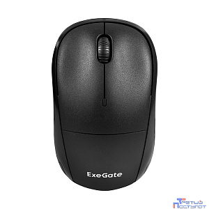 Exegate EX294837RUS Беспроводная мышь ExeGate Professional Standard SR-9065 (радиоканал 2,4 ГГц, USB, оптическая, 1000dpi, 3 кнопки и колесо прокрутки, черная, Color Box)